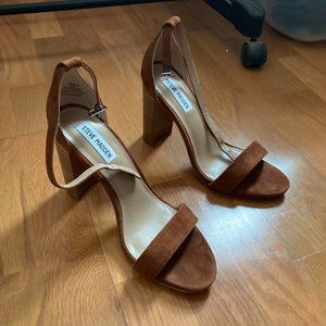 Steve Madden Carrson Strap Heel Suede Sandals